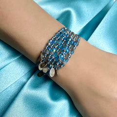 March Aquamarine NTIO Birthstone Bracelet