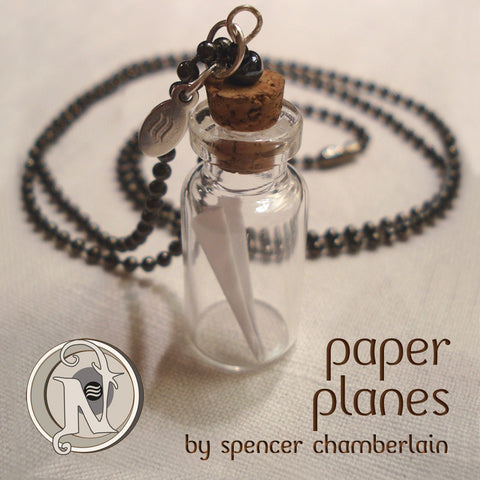Paper Planes NTIO Vial Necklace by Spencer Chamberlain