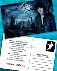 FREE HAND SIGNED “POSTCARD from the GRAVEYARD” with ANY 3 JOHNNIE PIECES! CODE: GRAVEYARD1313