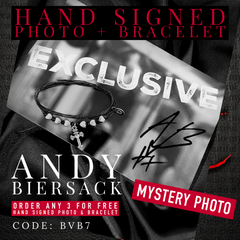 EXCLUSIVE HAND SIGNED MYSTERY PHOTO ➕ BRACELET ~ FREE WITH ANY 3 ANDY PIECES! CODE: BVB7