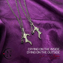 Crying On The Inside Dying On The Outside Friendship Necklace by Johnnie Guilbert