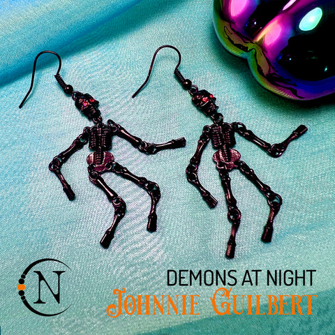 Earrings ~ Demons At Night Holiday 2024 by Johnnie Guilbert ~ Limited Edition