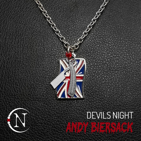 Necklace ~ HANG ENGRAVED Devils Night by Andy Biersack ~ LIMITED EDITION + FREE PHOTO