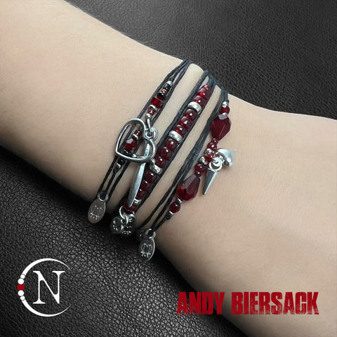 Garnet 3 Piece NTIO Bracelet Bundle by Andy Biersack