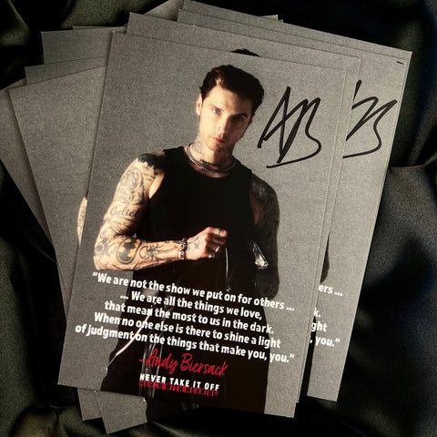 FREE HAND SIGNED ANDY QUOTE CARD with ANY 3 PIECES CODE: AndyQuote3