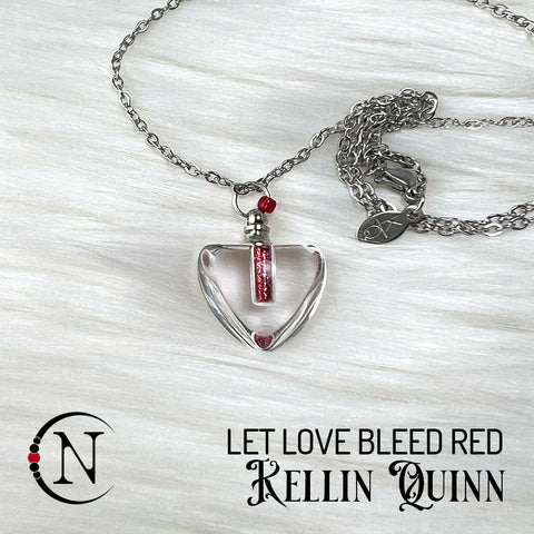 Let Love Bleed Red Holiday 2023 Vial Necklace by Kellin Quinn ~ Limited