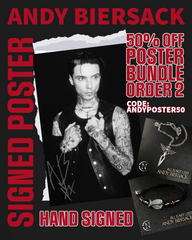 Hand Signed Andy Biersack BVB 7 Poster 50% OFF with Any 2 Pieces CODE: ANDYPOSTER50