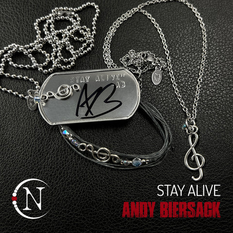 3 Piece Bundle with HAND SIGNED ~ Stay Alive Lyric Tag by Andy Black