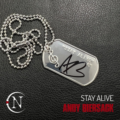 HAND SIGNED Lyric Tag ~ Stay Alive by Andy Black
