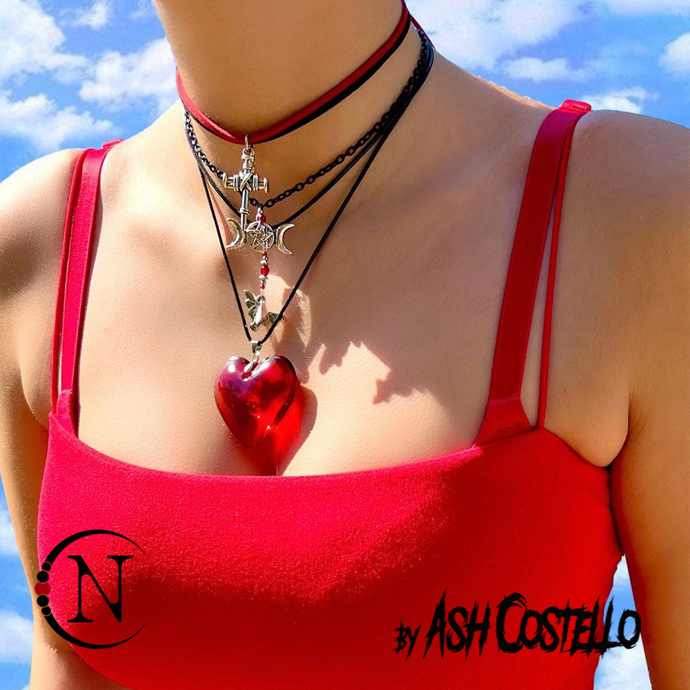 Nocturnal 4 Piece NTIO Necklace/Choker Stack by Ash Costello