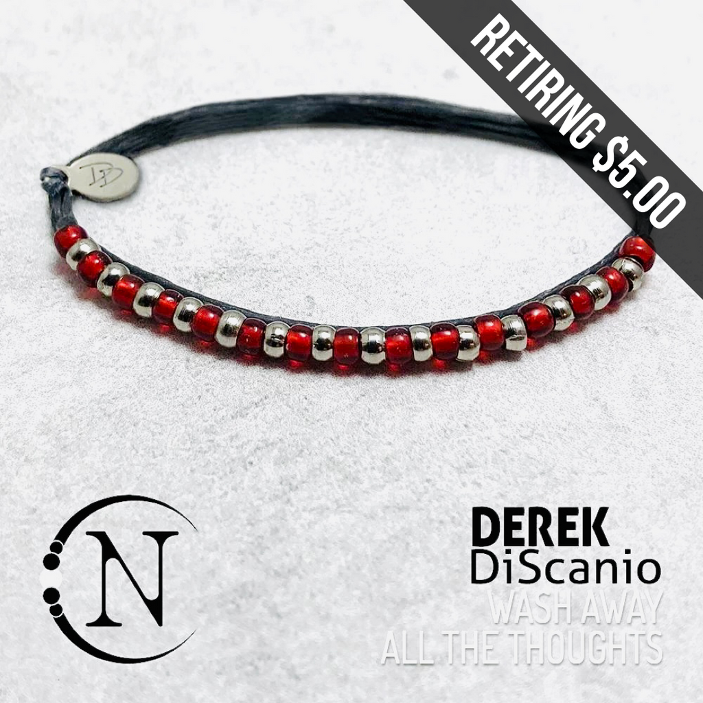 Wash Away All the Thoughts Red NTIO Bracelet  by Derek Discanio - RETIRING
