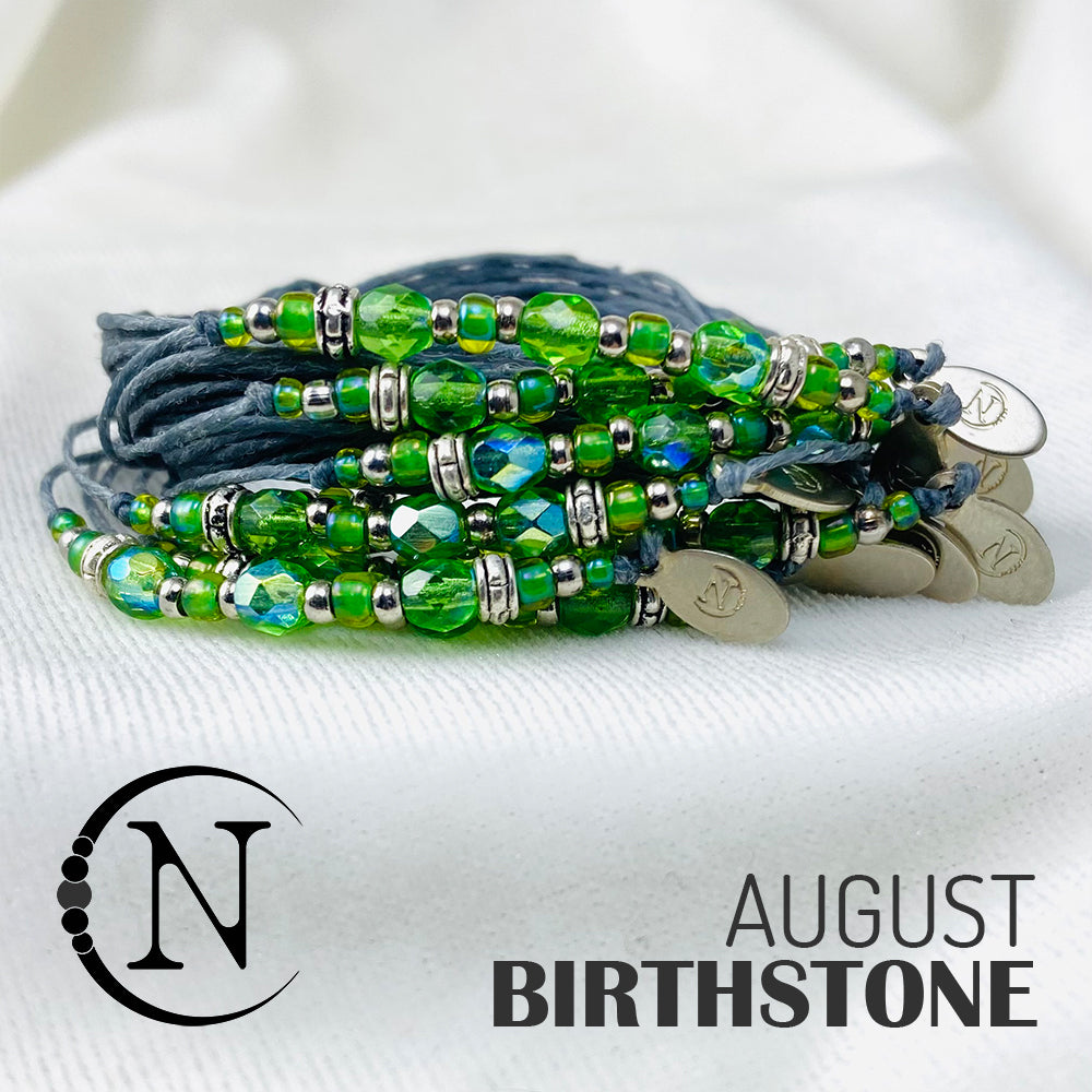 August Peridot NTIO Birthstone Bracelet