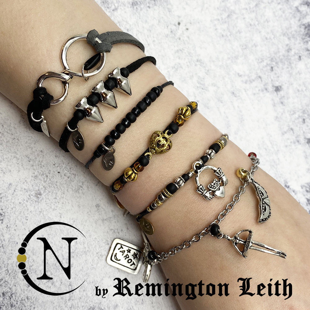 Black and Gold NTIO 6 Bracelet Bundle by Remington Leith