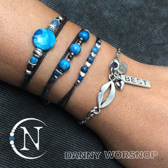 Black And Blue NTIO Bracelet by Danny Worsnop