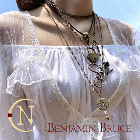 Ben Bruce Brass 5 Piece NTIO Necklace Stack