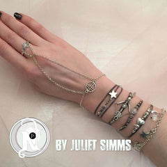 White Line 4 Piece Bracelet Bundle by Juliet Simms