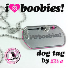 Dog Tag – I Love Boobies NTIO Necklace by Keep a Breast