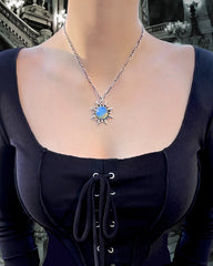 Black Blazing Sun Choker/Bracelet Necklace by Lilith Czar