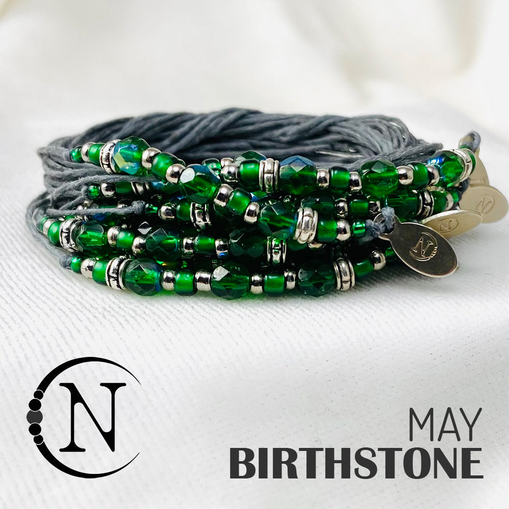 May Emerald NTIO Birthstone Bracelet