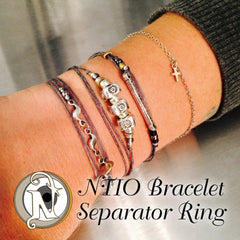 2 Silver NTIO Bracelet Separator Rings
