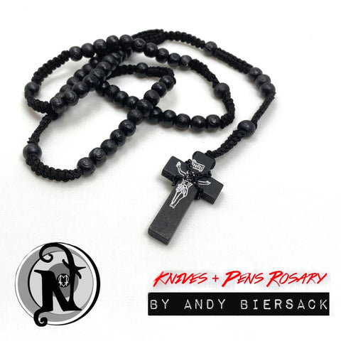 NTIO Rosary Necklace Knives and Pens by Andy Biersack