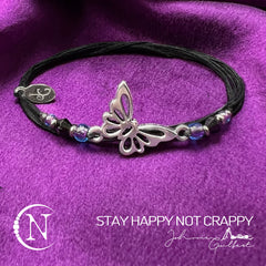 3 Piece Stay Happy Not Crappy NTIO Bracelet/Choker Bundle by Johnnie Guilbert
