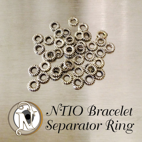 2 Silver NTIO Bracelet Separator Rings
