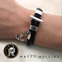 Leather Bracelet Sink or Swim by Matty Mullins