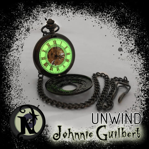 Unwind Glow in the Dark NTIO Pocket Watch Necklace/by Johnnie Guilbert ~ Limited Edition