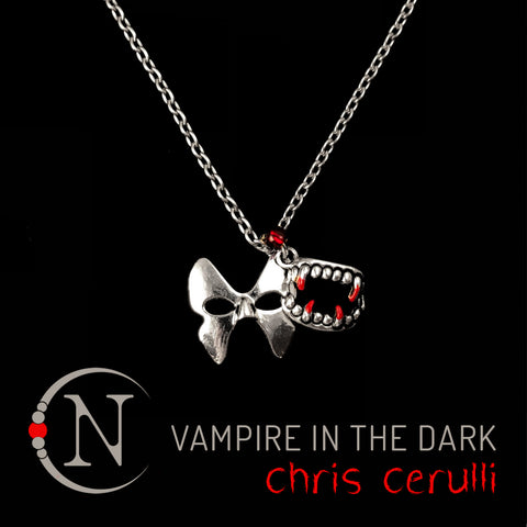 Vampire in the Dark Halloween Necklace by Chris Cerulli ~ Halloween