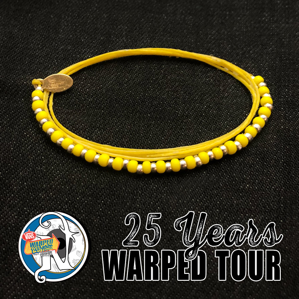 Yellow 25 Years NTIO Bracelet by Vans Warped Tour