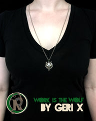 Work Is Wolf Necklace by Geri X