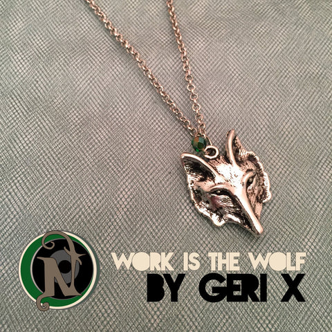 Work Is Wolf Necklace by Geri X